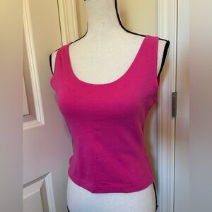 Vintage Betty blue thick strap pink tank top